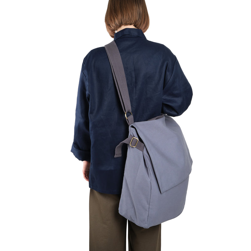 Big Shoulder Bag Grey Blue